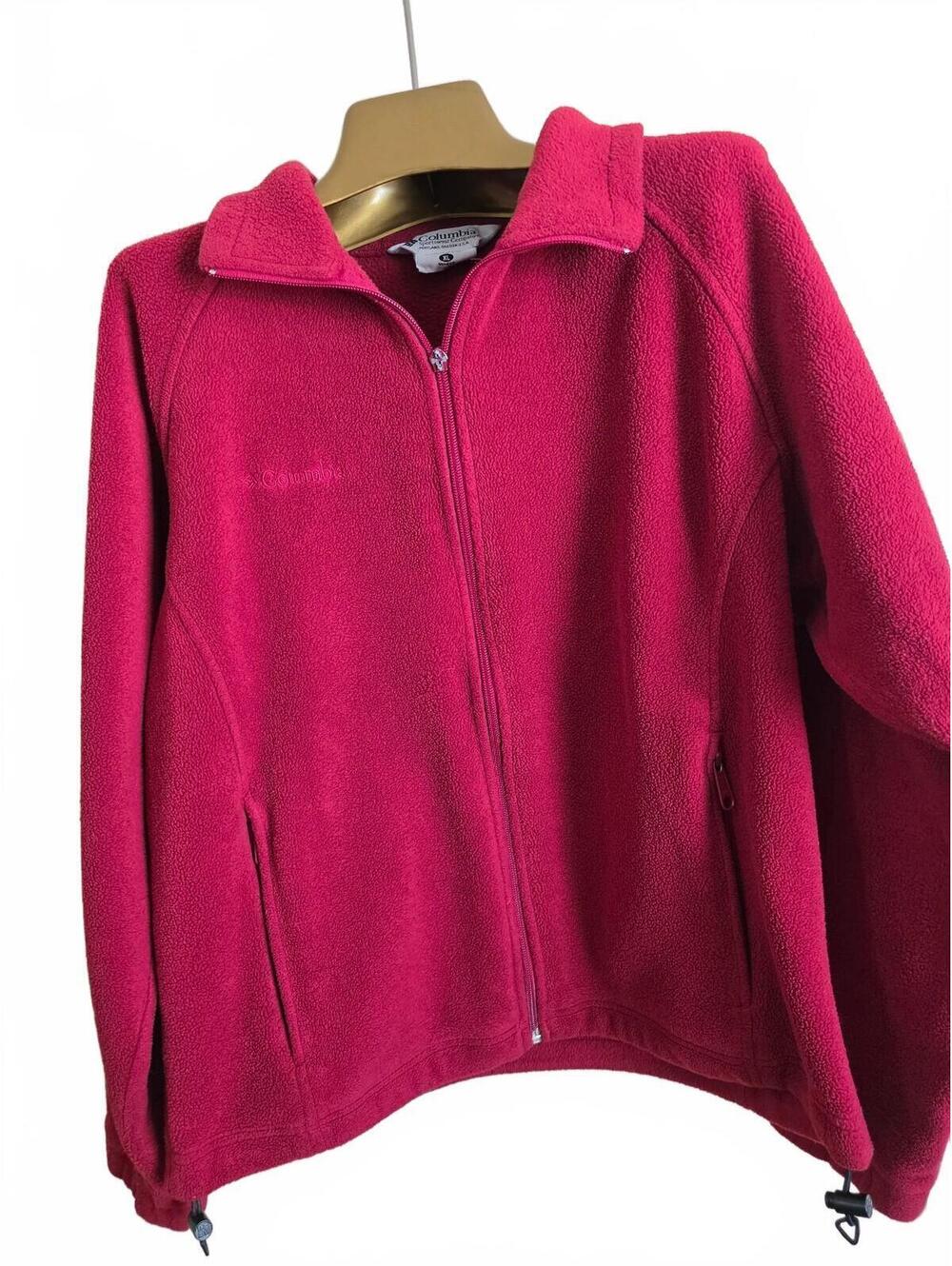 Columbia Women's Fuchsia Pink Full-Zip Fleece Jacket XL